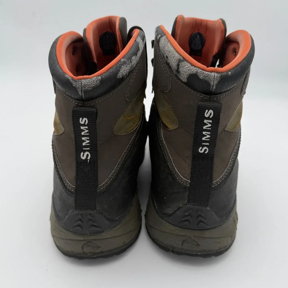 Simms G3 Guide Wading Boots Mens 13 Brown Grey Vibram Sole Fishing 29512-00